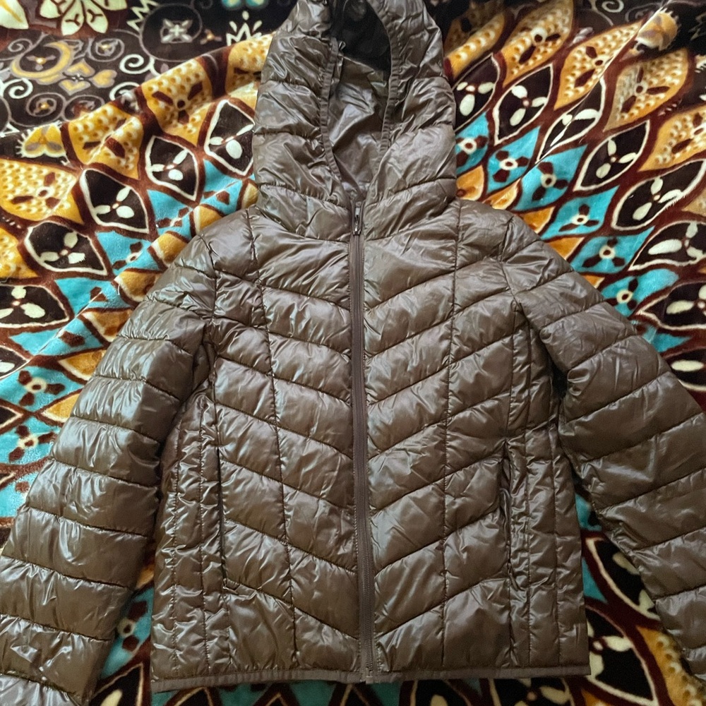 Pimkie Women's Brown Quilted Jacket With Pocket